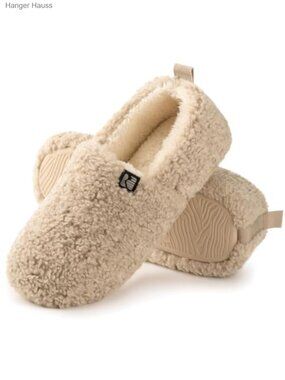 Faux Shearling Memory Foam Closed Back Indoor House Slippers